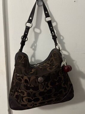 Coach Brown Optic Chelsea Satchel Purse
